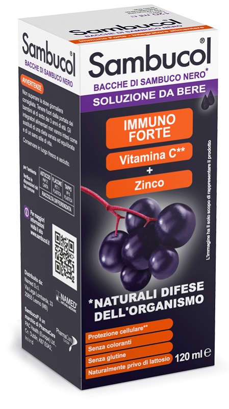 SAMBUCOL LIQUIDO DA BERE 120 ML - Farmacia De Pasquale