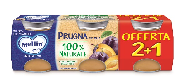 MELLIN OMOGENEIZZATO PRUGNA 3 PEZZI DA 100 G - Farmacia De Pasquale