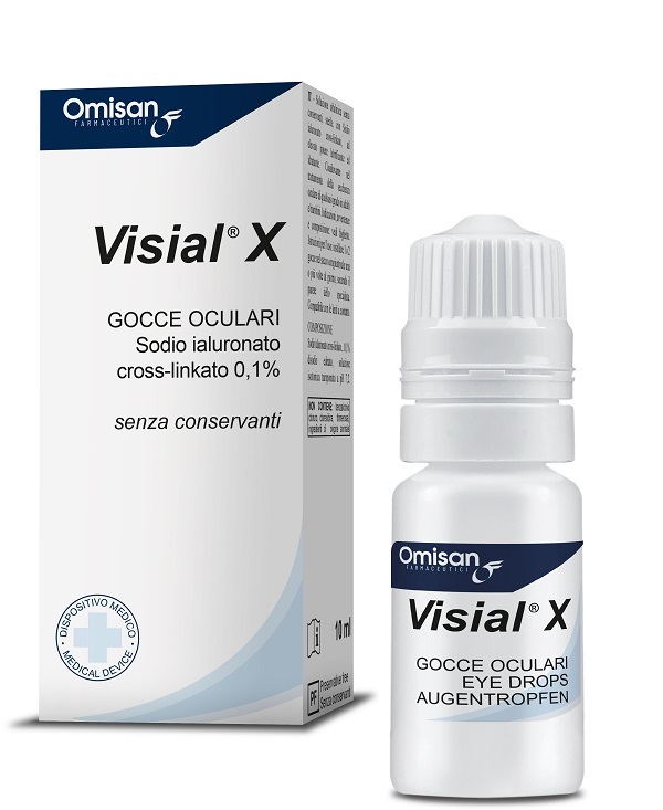 GOCCE OCULARI VISIAL X ACIDO IALURONICO CROSS-LINKATO 0,1% 10 ML - Farmacia De Pasquale
