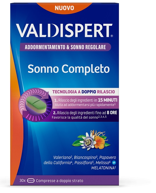 VALDISPERT SONNO COMPLETO 30 COMPRESSE A DOPPIO STRATO - Farmacia De Pasquale