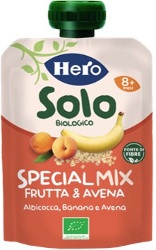 HERO SOLO FRUTTA + CEREALI ALBICOCCA BANANA AVENA 100 G - Farmacia De Pasquale