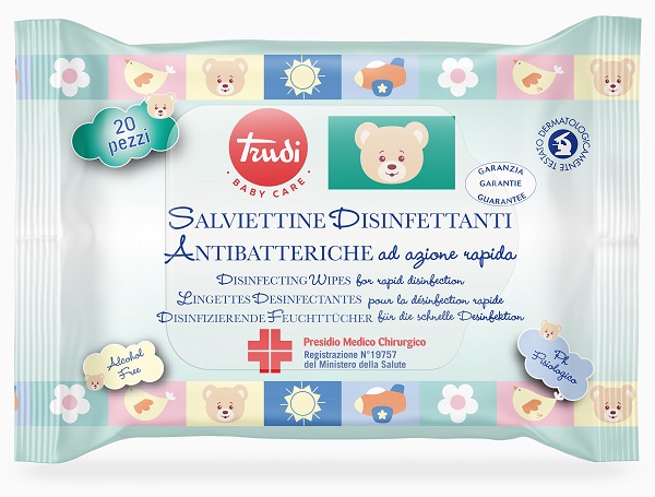 TRUDI BABY CARE SALVIETTINE DISINFETTANTI PMC 20 PEZZI - Farmacia De Pasquale