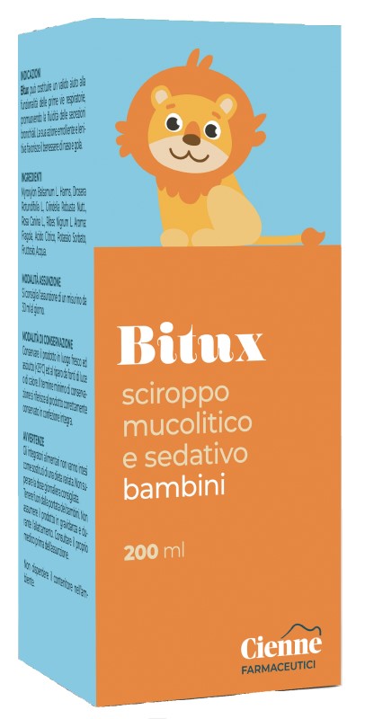 BITUX SCIROPPO MUCOLITICO E SEDATIVO BAMBINI 200 ML - Farmacia De Pasquale