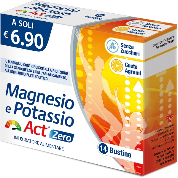 MAGNESIO E POTASSIO ACT ZERO 14 BUSTINE - Farmacia De Pasquale