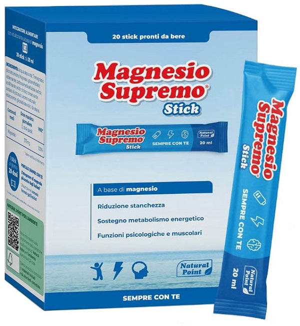 MAGNESIO SUPREMO 20 STICK DA 20 ML - Farmacia De Pasquale