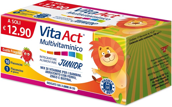 VITA ACT MULTIVITAMINICO JUNIOR 10 FIALE DA 10 ML - Farmacia De Pasquale