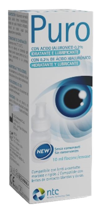 SOLUZIONE STERILE PER USO OFTALMICO PURO IDRATANTE E LUBRIFICANTE 0,2% ACIDO IALURONICO SENZA CONSERVANTI 10 ML - Farmacia De Pasquale