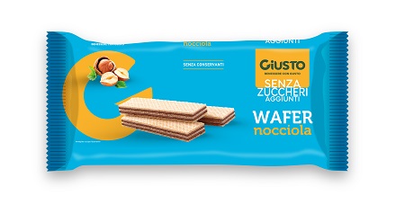 GIUSTO SENZA ZUCCHERO WAFERS NOCCIOLA 150 G - Farmacia De Pasquale