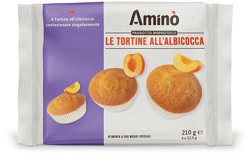 AMINO' LE TORTINE ALBICOCCA 4 PEZZI DA 52,5 G - Farmacia De Pasquale