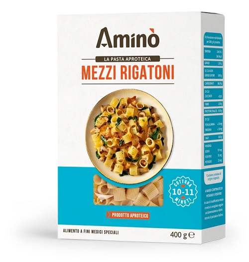 AMINO' MEZZI RIGATONI APROTEICI 400 G - Farmacia De Pasquale