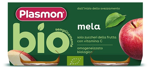 PLASMON OMOGENEIZZATO BIO MELA 2 VASETTI X 80 G - Farmacia De Pasquale