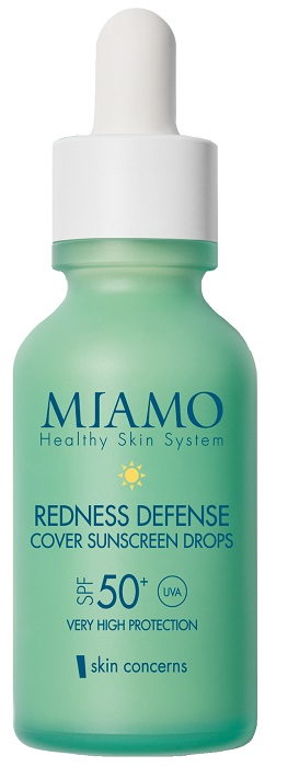 MIAMO NEW FORMULA MIAMO SKIN CONCERNS REDNESS DEFENSE COVER SUNSCREEN DROPS NUDE 30 ML - Farmacia De Pasquale