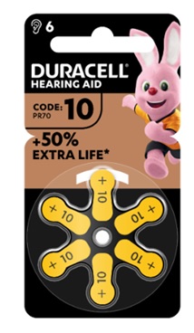 DURACELL EASY TAB 10 GIALLO BATTERIA PER APPARECCHIO ACUSTICO 6 PEZZI - Farmacia De Pasquale