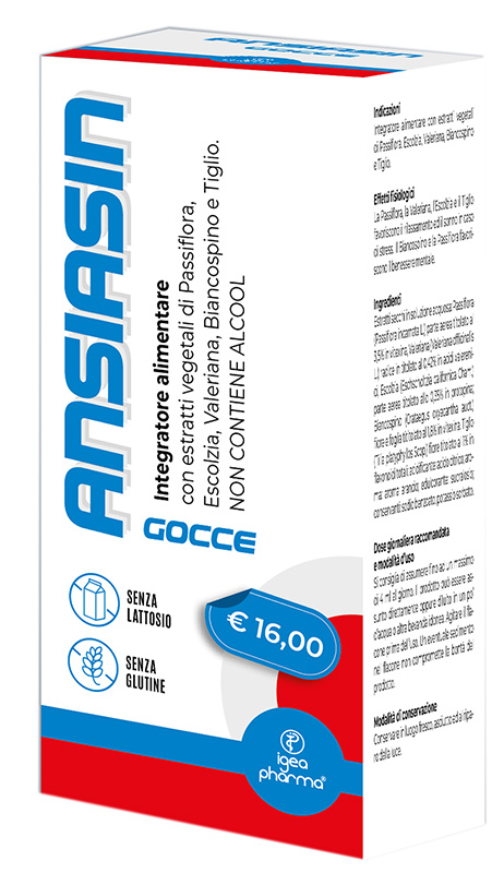 ANSIASIN GOCCE 30 ML SENZA LATTOSIO SENZA GLUTINE NON CONTIENE ALCOOL - Farmacia De Pasquale