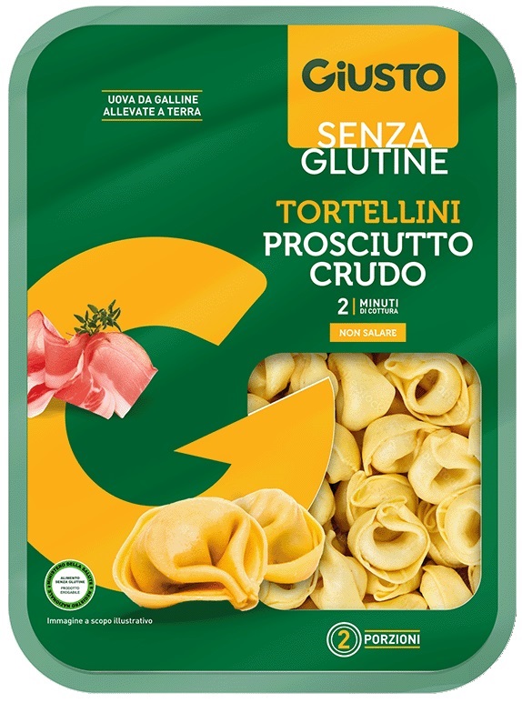 GIUSTO SENZA GLUTINE TORTELLINI PROSCIUTTO CRUDO 250 G - Farmacia De Pasquale