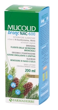 MUCOLID BRONC NAC 600 200 ML - Farmacia De Pasquale