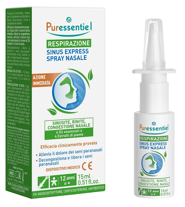 PURESSENTIEL SINUS SPRAY RESPIRAZIONE 15 ML - Farmacia De Pasquale
