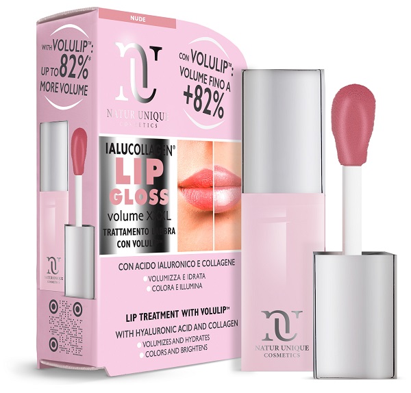 NATUR UNIQUE IALUCOLLAGEN LIP GLOSS VOLUME XXXL NUDE 8 ML - Farmacia De Pasquale