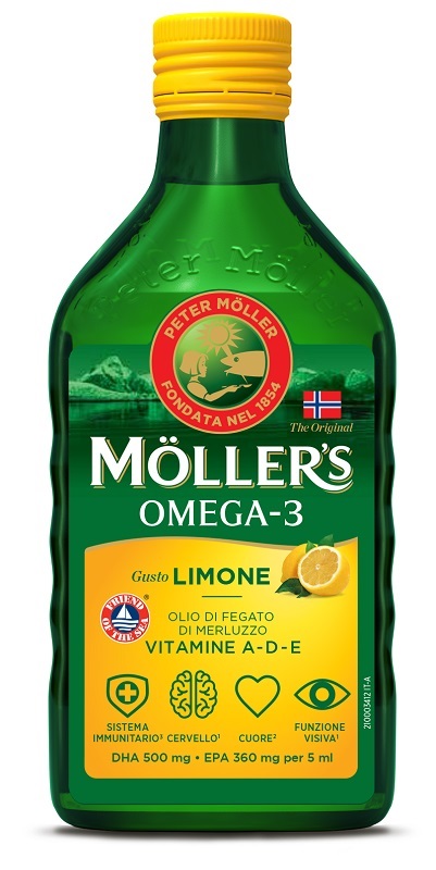 MOLLER'S OMEGA 3 OLIO LIMONE 250 ML - Farmacia De Pasquale