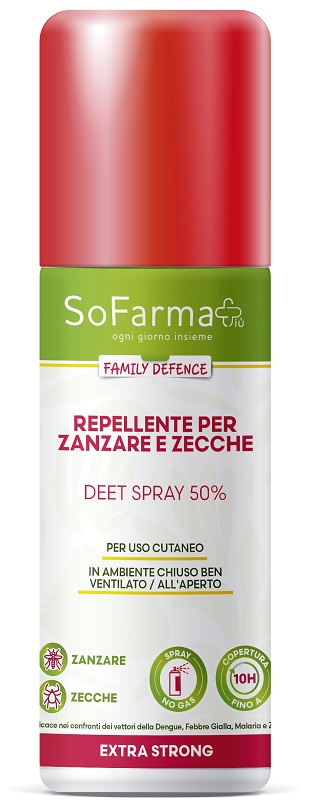 REPELLENTE EXTRA STRONG DEET 50% 75 ML SOFARMAPIU' - Farmacia De Pasquale