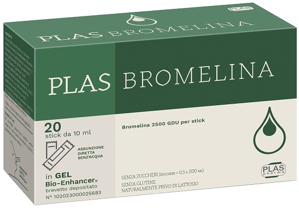 PLAS BROMELINA 20 STICK PACK - Farmacia De Pasquale