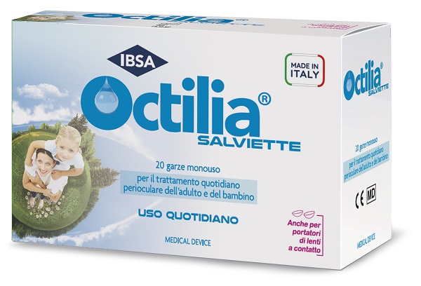 OCTILIA SALVIETTE PERIOCULARI 20 GARZE IN VISCOSA NON STERILI - Farmacia De Pasquale