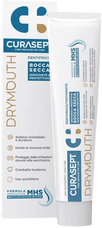 CURASEPT DRYMOUTH DENTIFRICIO 75 ML - Farmacia De Pasquale