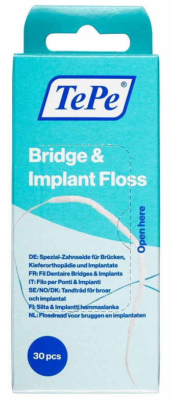 TEPE FILO PONTI & IMPIANTI TEPE BRIDGE & IMPLANT FLOSS 30 PEZZI - Farmacia De Pasquale