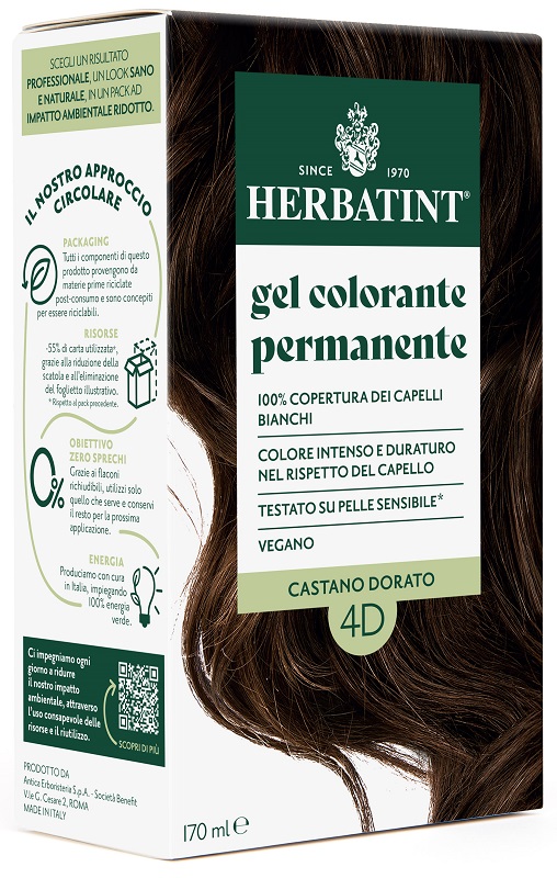 HERBATINT 4D CASTANO DORATO 170 ML - Farmacia De Pasquale