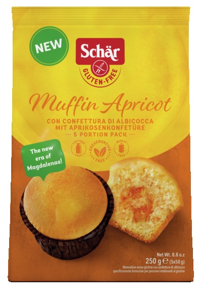 SCHAR MUFFIN APRICOT 5 PEZZI DA 50 G - Farmacia De Pasquale