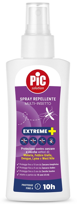 PIC SOLUTION SPRAY REPELLENTE MULTI-INSETTO EXTREME+ 100 ML - Farmacia De Pasquale