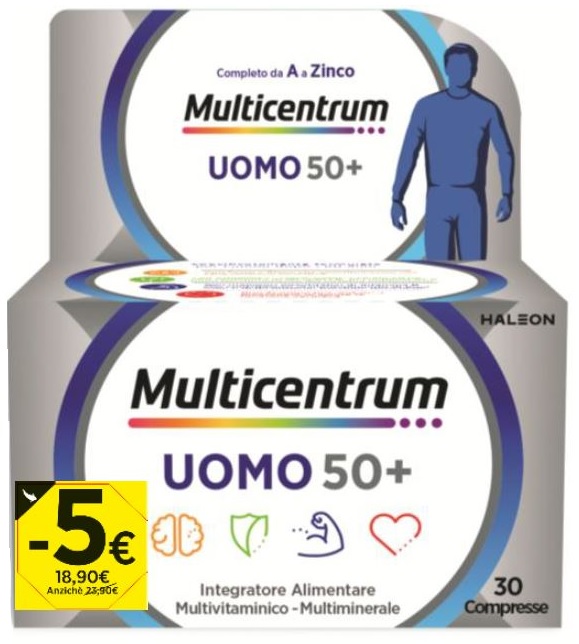MULTICENTRUM UOMO 50+ 30 COMPRESSE PROMO 2026 - Farmacia De Pasquale