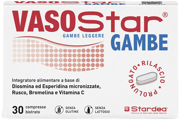 VASOSTAR GAMBE 30 COMPRESSE BISTRATO SENZA GLUTINE SENZA LATTOSIO - Farmacia De Pasquale