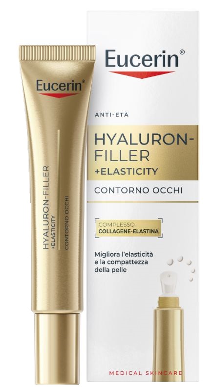 EUCERIN HYALURON FILLER+ ELASTICITY CONTORNO OCCHI SPF15 15 ML - Farmacia De Pasquale
